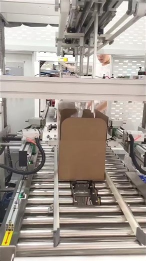 “Fast & Secure! Automatic Bag Lifting and Sealing Machine in Action”