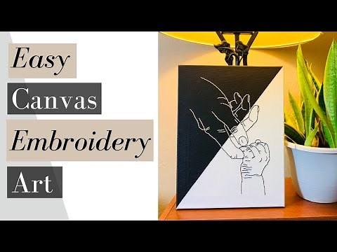 Embroidery On Canvas | Tips & Tricks For Painting And Stitching On Canvas | TikTok Art Trend