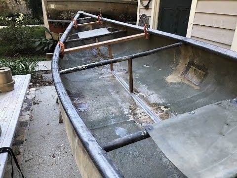 Fiberglass canoe repair and restoration.
