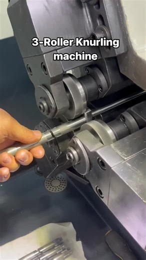 Efficient 3-Roller Knurling Machine for Precision Threading
