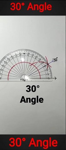 how to construct 30 degree angle usingcompass | 30° angle