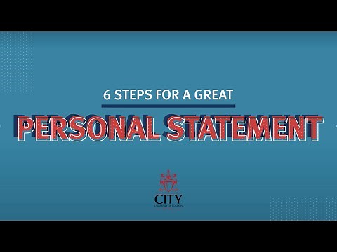 6 steps for a great personal statement