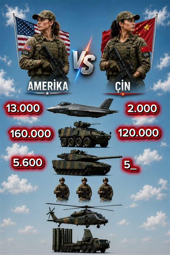 🇺🇸 ABD mi Daha Güçlü, 🇨🇳 Çin mi? İşte Askeri Güç Karşılaştırması! 🔥