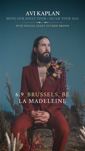 Grammy® Award-winning artist and acclaimed singer-songwriter Avi Kaplan will be performing at La Madeleine in Brussels on Saturday, September 6, 2025, as part of his Move Our Souls Tour. Known for his deeply emotional and soulful sound, Kaplan will showcase a unique blend of country, soul, and organic roots on stage. Tickets are on sale now! | Greenhouse Talent
