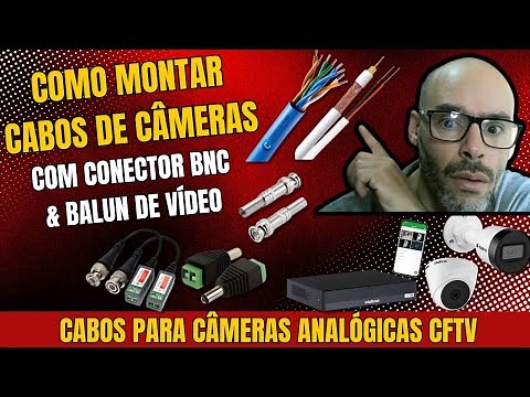HOW TO MAKE A BNC CONNECTOR + VIDEO BALUN WITH COAXIAL CABLE NETWORK CABLE FOR CCTV SECURITY CAMERA