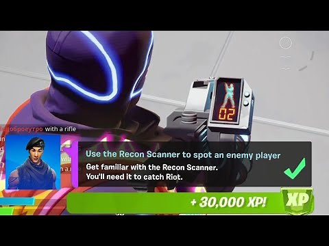 Use the Recon Scanner to spot an enemy player Fortnite