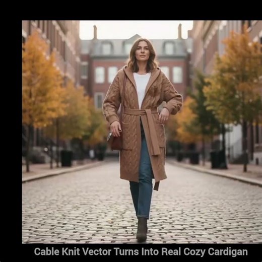 Cable Knit Vector Turns Into Real Cozy Cardigan #cardigan #ootdguide #fashionvector