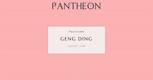 Geng Ding Biography | Pantheon