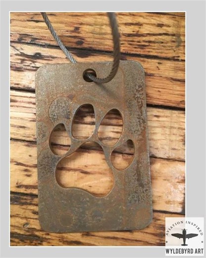 Steel dog paw key chain