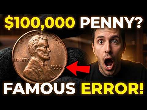 1955 Doubled Die Lincoln Cent Worth Over $100,000? 😱 Famous Error Coin #RarePenny #errorcoin