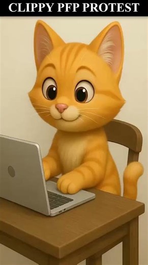 The Poor Meow Changed Clippy pfp - Joined Clippy Movement | Clippy Protest #ClippyPfp #Cat #Shorts