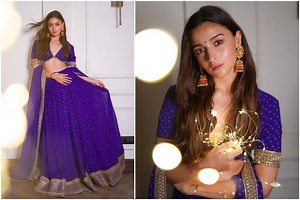 Alia Bhatt's Diwali Dress Was The Simplest Sabyasachi Lehenga You Would've Seen in a Long Time