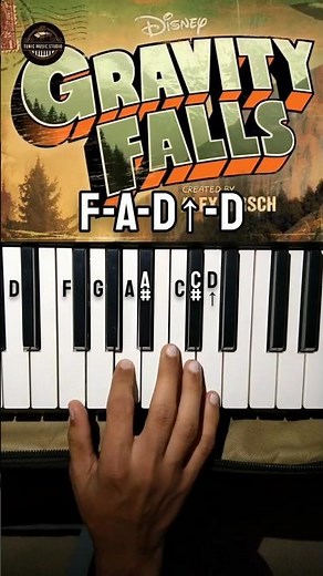 Gravity Falls Theme Song Piano Tutorial Part 2 #pianotutorial #shorts