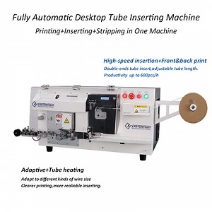 [Hot Item] Ew-1260 Fully Automatic Inserting Number Code Tube Machine Wire Cable Cutting Stripping Crimping Marking Machine