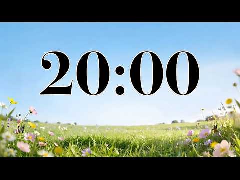 20 Minute Spring Focus Timer 🌼 Calm Piano & Nature Sounds | Classroom Countdown, Study, & Homework