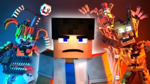 【fnaf/Minecraft】“断开连接Disconnected”整部电影FNAF SL动画音乐录影带