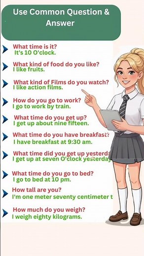 Common English Questions & Answers | Learn Easy Daily English #shorts