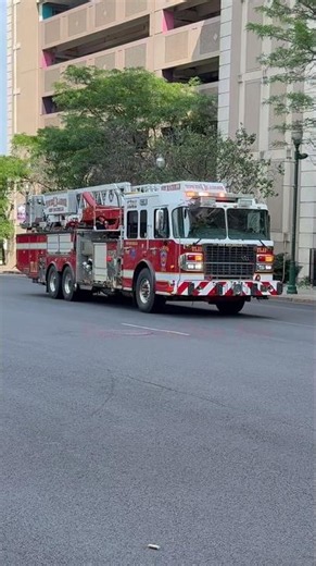 NRFD Tower Ladder 11 Rescue 4 responding on a stuck occupied elevator