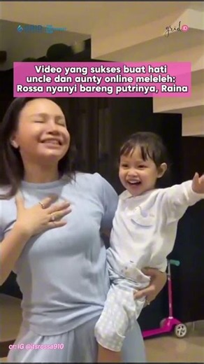 Lewat akun Instagram pribadinya, Rossa bagikan momen gemas bareng putri kecilnya, Raina. #gridid
