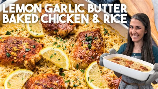 Lemon garlic butter baked chicken and rice + sloppy joe tater tot casserole