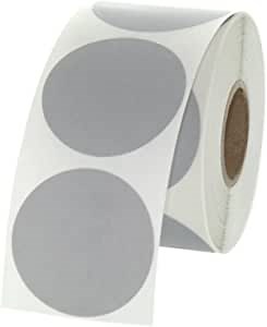 LabelValue.com | Gray Round Color Coding Inventory Labeling Dot Labels 1.5 Inch 500 Labels Per Roll