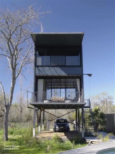 Creative prefab living 🏡💯 https://newtrendhouses.com/discover-safe-elevated-shack-system/ | Trend House Designs