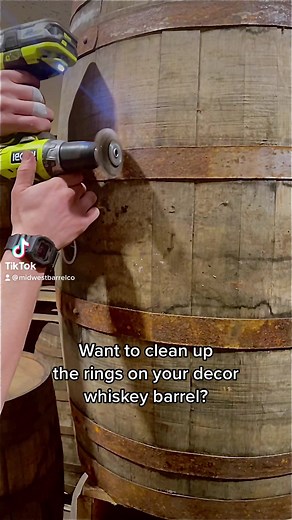 2.2K views | Barrel Tip Tuesday: Some people like rusty barrel rings, while others don't. Not a fan? Grab a wad of steel wool – or a steel wire wheel drill attachment – and you'll have shinier rings in no time.#MidwestBarrelCo #BarrelTipTuesday #whiskeybarrel #bourbonbarrel #barrelrings #barreldecor #DIYproject | Midwest Barrel Company | Facebook