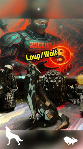 Impression/Modelisme 3D Mp si intéressé 🙏💪🥷💫 Loup/wolf ☯️🐲 #3d #printing #loup #wolf #diy