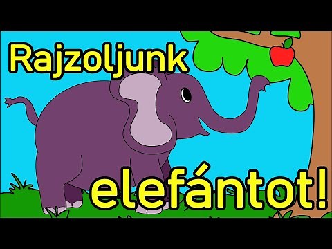 Rajz tanulás gyerekeknek - elefánt