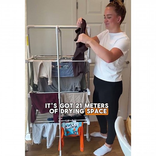 Make Laundry Effortless | XL Heated Airer with Timer”