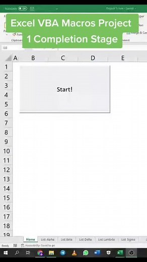 Excel VBA Macros Project 1 Completion Stage