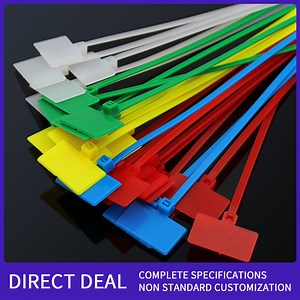 [Hot Item] High Quality Nylon 66 Plastic Cable Tie Wire Strap Zip Label Tie Marker Tag Self-Locking Colourful Cable Ties