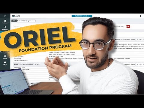 Oriel Quickstart Guide - How to Apply To Foundation Programme/SFP (UKFPO)
