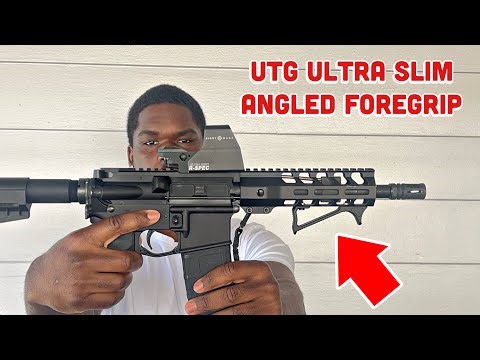 Putting A UTG Ultra Slim Angled Foregrip On My AR15! | 300 Blackout Build