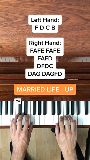 Married Life Piano Tutorial | Learn How to Play 'Up' (Part 1)