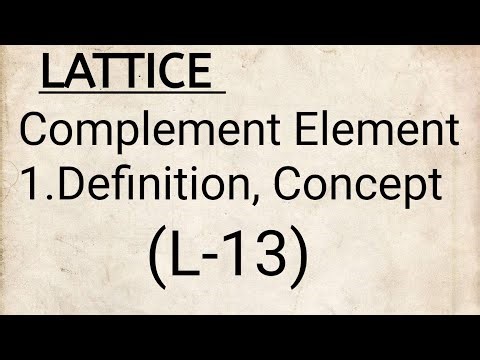 Complement Element of Lattice (L-13) #discretemathematics #education #mathematics