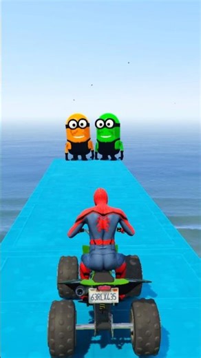 GTA 5 Epic Ragdolls |Spiderman Vs Minions ep.64 #shorts #gta5