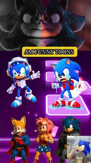 Frontier Sonic transform into the superman X dance song 🎶 Tiles hop edm Rush game 🎯 | #gamemusic