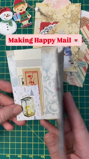 Artist 🇨🇦 Paper Crafts on Instagram: "Happy Mail 😊 I’ve been enjoying making smaller projects that I can send in happy Mail. I wanted to make a few pieces that were quick and I could mass make. Also wanted to keep the embellishments as flat as possible. This helps with mailing and keeping envelopes easy to send. I can add more ephemera this way 😊 Check out the full video on my YouTube channel for more details and to see what I used. Supplies I am enjoying right no