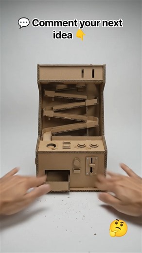 DIY Mini Arcade Game Machine Made with Cardboard! 🎮
