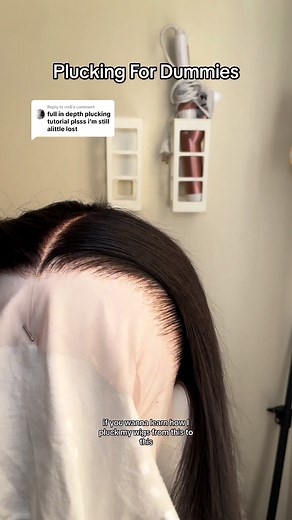 Replying to @rm$ the more you practice the easier it gets when it comes to plucking. I hope this helped #wigcustomization #plucking #wiginstall