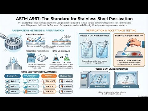 The standard of stainless steel passivation ASTM A967