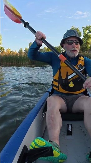 Sunset October paddling and testing Sea Eagle inflatable touring kayak