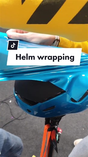 Motorcycle Helmet Wrapping Process Tutorial