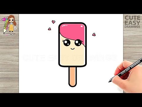 How to Draw Cute Ice Cream Easy for KIDS