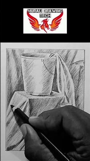 🤯 UNLOCK the Secret to REALISTIC Shading! Still Life Pencil Drawing Tutorial(Bucket & Cloth Texture)