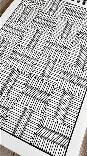 Line doodle tutorial for beginners, Easy zentangle, New pattern, New design, Line art.