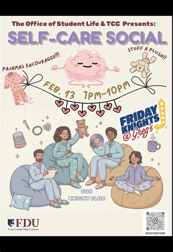 Well, yes! ✅ Join us THIS FRIDAY 02/13 for our Self Care Social for a chill night of fun 🧘 We’ll have massage chairs, animal plushies, music, painting, vibes, and more! 🧸 Come mingle, or go single 💫 #foryoupage #selfcare #fdutcc #fduknights #MemeCut