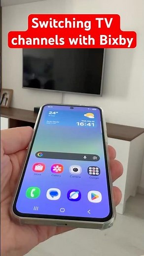 Switching TV channels with Bixby on Samsung Galaxy! #samsungtips #bixby #smartthings #shorts