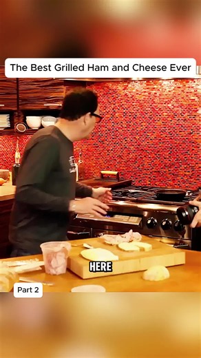 The Best Grilled Ham and Cheese Ever P2#recipes #cooking #grill #fyp #easytomake